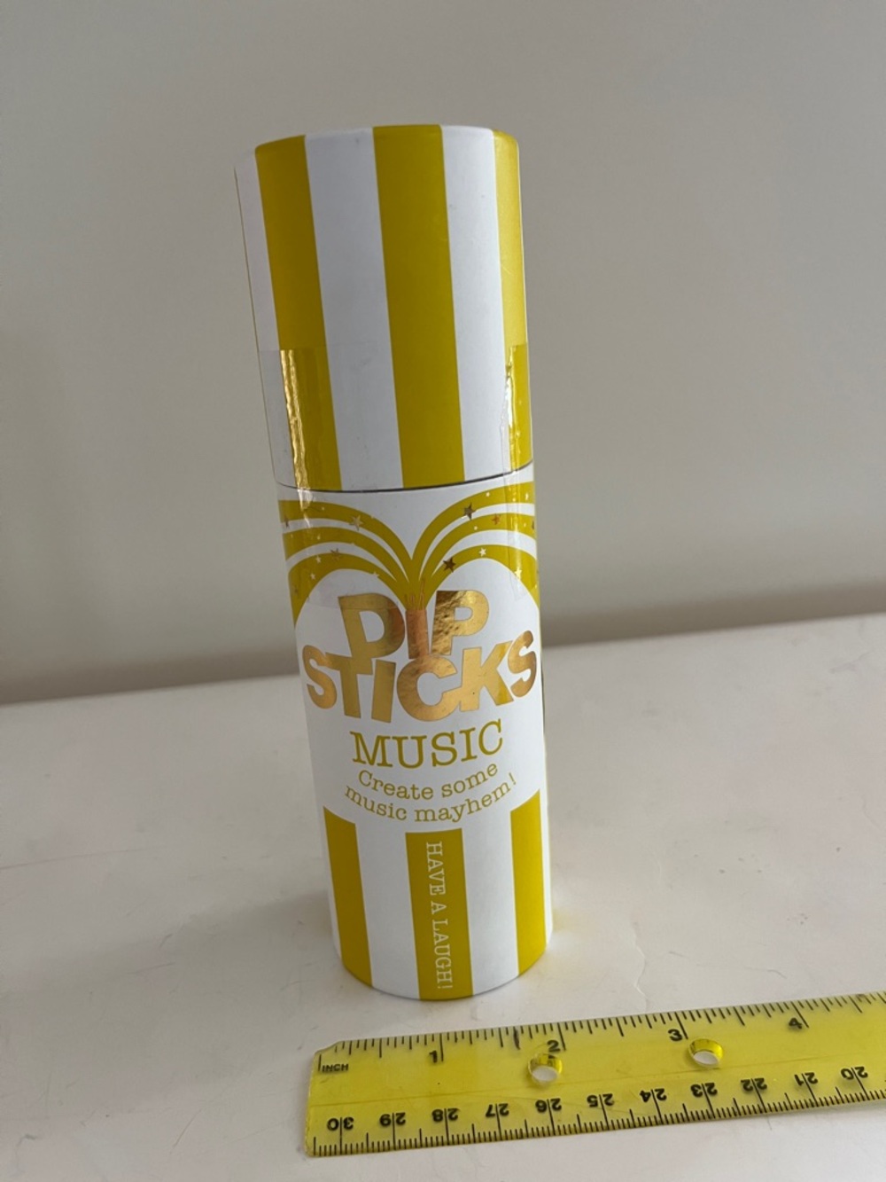 Dip Sticks Music Game in a Yellow & White Decorative Tube